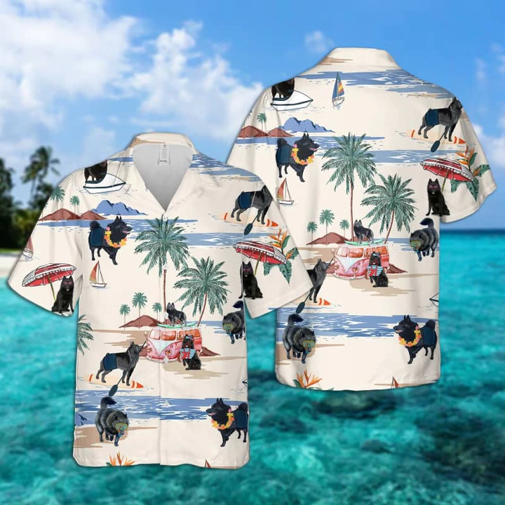 Schipperke Summer Beach Hawaiian Shirt, Hawaiian Shirts for Men Women Short Sleeve Aloha Beach Shirt