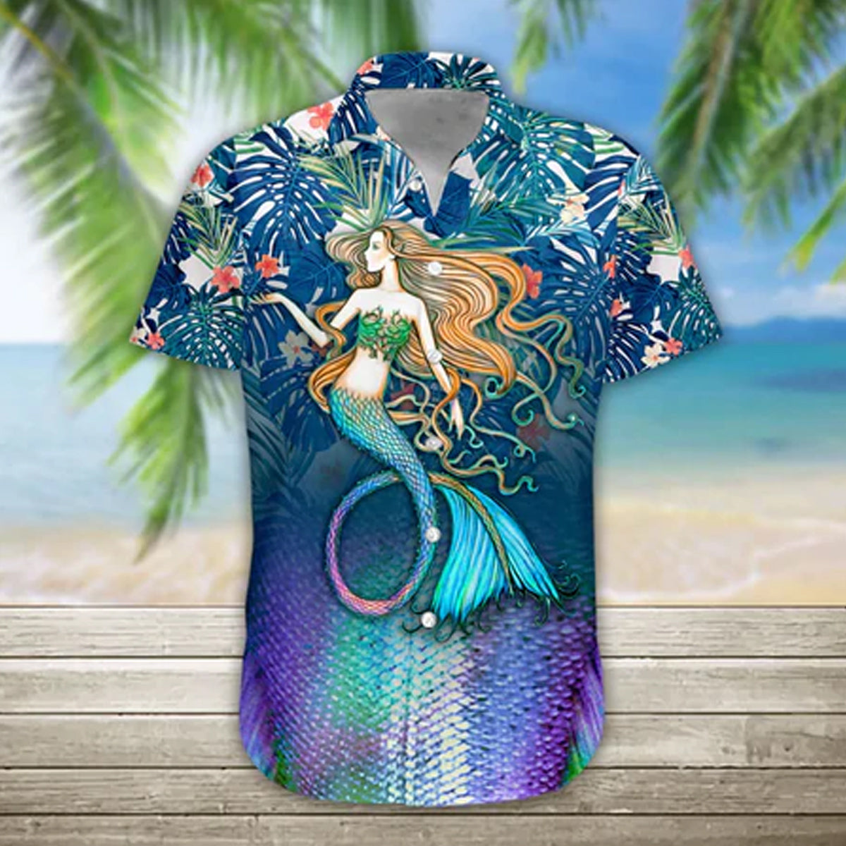 3D Summer Mermaid Hawaiian Shirt, Hawaiian shirt for women