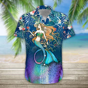 3D Summer Mermaid Hawaiian Shirt, Hawaiian shirt for women