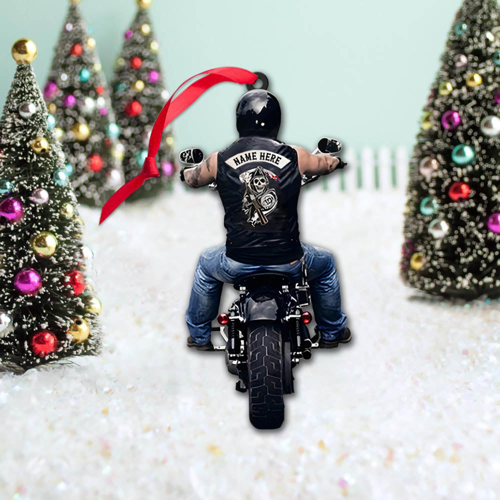 Biker Vr2 Personalized Shape Acrylic Ornament 2 Sides Print, Made By Acrylic And The 2 Sides Are The Same