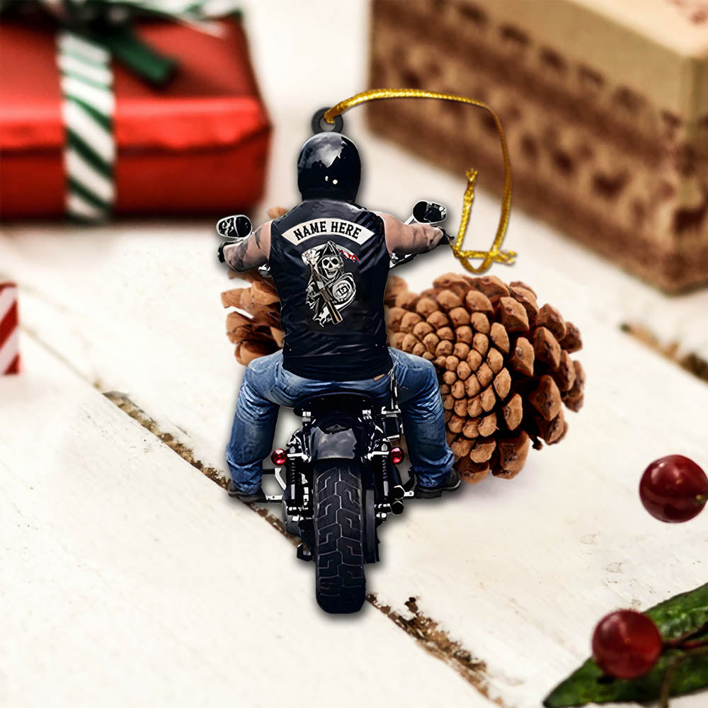 Biker Vr2 Personalized Shape Acrylic Ornament 2 Sides Print, Made By Acrylic And The 2 Sides Are The Same