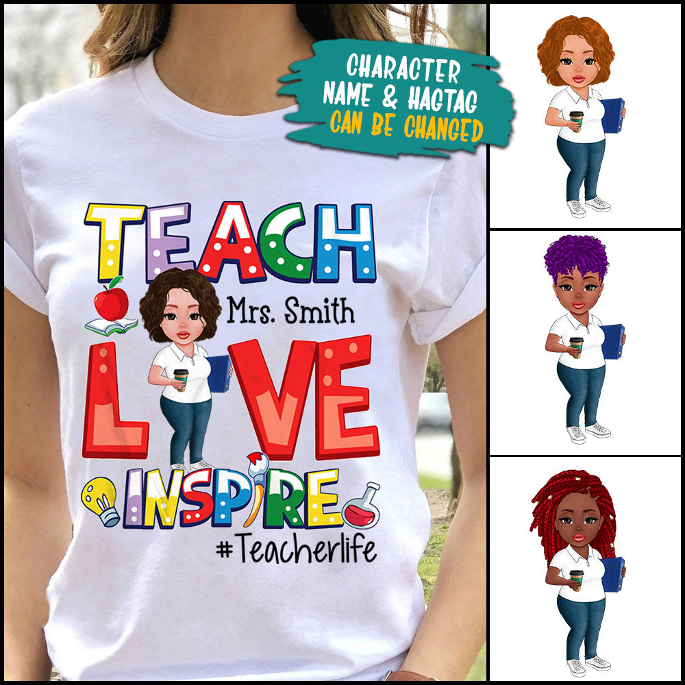 Teach Love Spoil Cute Back To School Personalized Shirt For Teacher