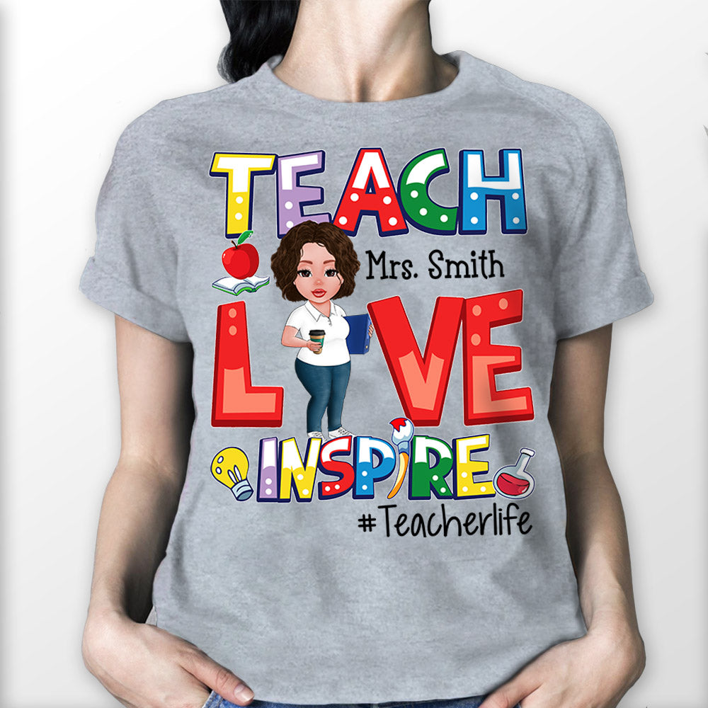Teach Love Spoil Cute Back To School Personalized Shirt For Teacher