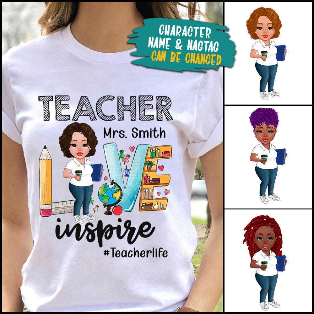 Teach Love Spoil Cute Back To School Personalized Shirt For Teacher Vr2
