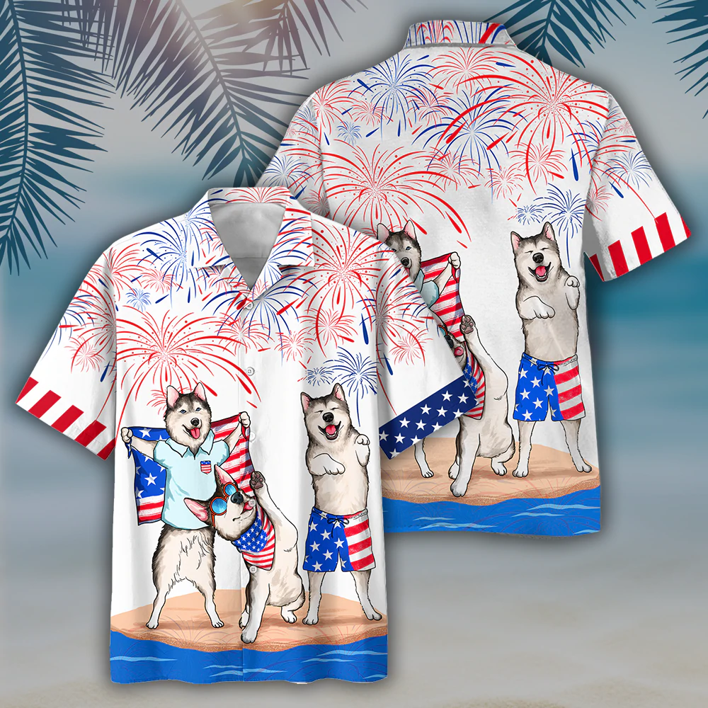 Alaska Hawaiian Shirt - Independence Is Coming, Men's USA Patriotic Hawaiian Shirt